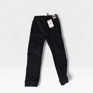 Cotton On Kids  Black Jogger Pants with Ribbed Ankles | Size 4